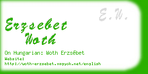 erzsebet woth business card